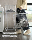 Two Layers Galvanized 960mm Height Steel Laundry Basket