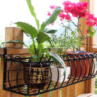 Corrosion Resistant Balcony L60cm Metal Flower Stand