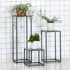 Nordic Square Orchid Metal Flower Stand For Balcony