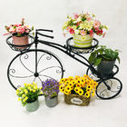 Anti Abrasion Outdoor Antique Bicycle Metal Flower Stand