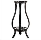 Black Corrosion Proof Two Tier Metal Flower Stand