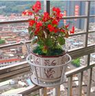 Black Single Tier Metal Flower Pot Stand , 18x22x12cm Single Tier Plant Stand