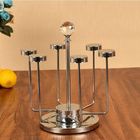 Silver 360 Degree Rotation 304SS Cup Holder Stand