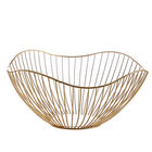 Wear Resistant Metal Wire Fruit Basket , Irregular Modern Stainless Steel Fruit Bowl