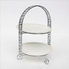 Stainless Steel 23X32CM 2 Tier Fruit Stand Corrosion Proof