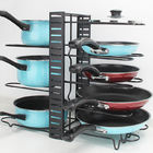 Five Storey Iron 380mm Height Steel Kitchen Basket Rack For Pan Organizing