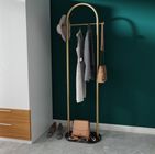 Two Tier Metal Pipe Clothes Rack , 50cm Length Metal Clothes Hanger Rack