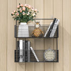 Wall Mounted 10kg Bearing 2 Tier Wire Storage Basket