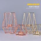 Simple Iron geometric Candle Holder Wedding Home Gem Candle stand Craft